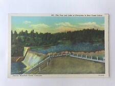 Postcard CO Dam Lake Evergreen Bear Creek Canon Colorado Linen 1940’s picture