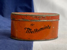 Vtg Brandle N Smith Co MELLOMINTS Tin Orange Can Advertising Container picture