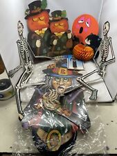 VINTAGE RARE BEISTLE HALLOWEEN JOINTED WITCH DIE CUT WALL HANGING 40” Decor Lot picture