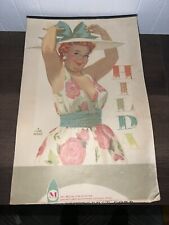 Vintage 1958 HILDA Pin Up Poster Wall Calendar Duane Bryers Brown Bigelow 5 pics picture