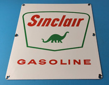 Vintage Sinclair Gasoline Porcelain Dino Gas Pump Or Wall Display Gas Pump Sign picture