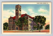 Urbana IL-Illinois, Court House, Antique Vintage Souvenir Postcard picture