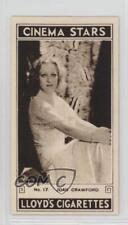 1935 Lloyd's Cigarettes Cinema Stars Tobacco Joan Crawford #17 HOF m5x picture