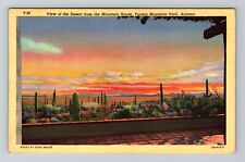 Tucson AZ-Arizona, Desert From The Mountain House, Vintage Postcard picture