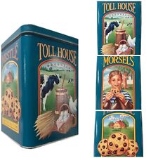 Nestle Toll House Tin Limited Edition Cookies Morsels Farm Cow Chicken Vintage picture