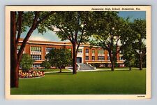 Pensacola FL-Florida, Panoramic Pensacola High School, Antique Vintage Postcard picture