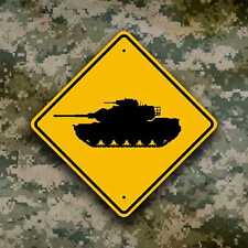 Tank Crossing Sign / Mobile Artillery  - Military Ordnance - Field Safety Plaque picture