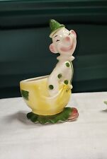 Royal Copley CLOWN PLANTER Planter  - Yellow And Green Kitschy Collector’s Item picture