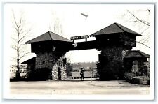 c1940's Main Gate Fort Lewis Washington WA Ellis RPPC Photo Vintage Postcard picture