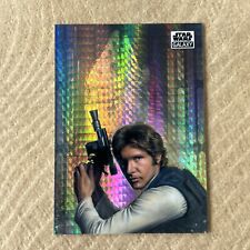 Han Solo 2021 Topps Chrome Star Wars Galaxy #36 Prism Refractor /75 picture