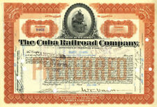 William Cornelius Van Horne signed Cuba Railroad Co Stock picture
