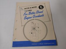 Vintage Perfect Circle Doctor of Motors Service Manual Diesel Engine Overhauls picture
