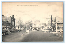 c1940s Main Street, Stoughton, Massachusetts MA Unposted Vintage Postcard picture