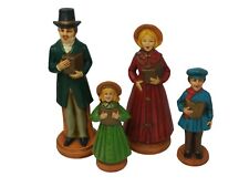 Vintage Christmas Carolers Family of 4 Made in Japan Paper Mache 1960's picture