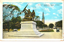 Soldiers' Monument, Grand Avenue, Milwaukee, Wisconsin WI antique postcard 1923 picture