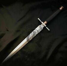UBR CUSTOM HANDMADE D2 TOOL STEEL BEAUTIFUL DAGGER KNIFE WITH LEATHER SHEATH picture