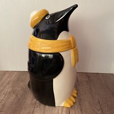 Vintage Metlox Emperor Penguin Cookie Jar California Made in USA Winter Decor picture