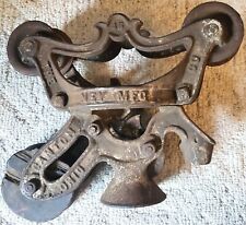 Pat'd 1887 Antique The NEY Mfg Co Hay Trolley Pulley Barn Mancave Akron OH picture
