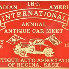 1979 Antique Car American Canadian International Meet Regina Saskatchewan Plaque picture