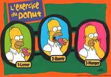 The Simpsons Homer Simpson Donut Exercises French Matt Groening 1998 Postcard picture