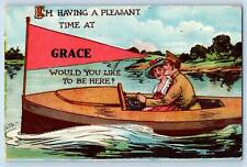 Grace Virginia Postcard I'm Having Pleasant Time Would You Like To Be Here c1910 picture