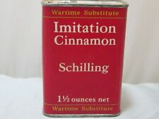 Vintage Schilling & Company San Francisco Imitation Cinnamon Spice Tin WWII 1944 picture