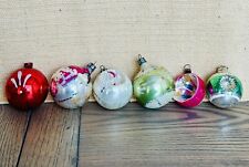 Lot Of Vintage 40s-50s Poland & US Christmas Painted Glass Ornaments (1.5-2.5”) picture