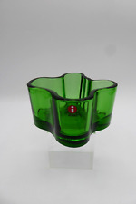 Iittala By Alvar Aalto Glass Votive Candle Tealight Holder Forest Green picture