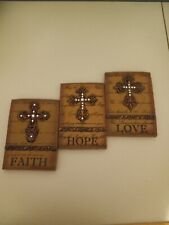 Faith, Hope & Love Bible Verse Inspirational Wall Art Christian Ceramic Wall Art picture