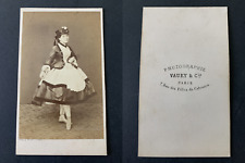 Vaury, Paris, Vintage Albumen Print CDV ID Actress. Ti  picture