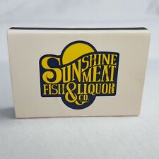 Vintage Sunshine Meat Fish & Liquor Co. Pocket Box Dimond Match Box picture