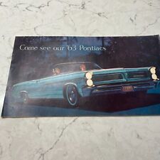 1963 Pontiac Cataline & Star Chief Bonneville Automobile Dealer Sales Brochure picture