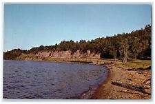 c1950's Red Rocks Colored Sands Stone Formation View Baraga Michigan MI Postcard picture