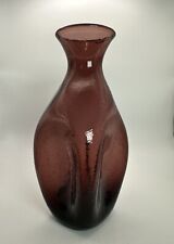 Vtg Blenko #533 Mulberry Crackle Sided Bud Vase By Winslow Anderson 1959-1960 picture