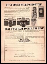 1967 Zeiss Ikon Voigtländer Optics Co. Camera Lenses Blonde Bikini Girl Print Ad picture