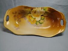 Antique Nippon Noritake Butter Dish, Hand-Painted Gold Rim Roses, 8