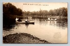 Loyal WI-Wisconsin, RPPC Boating Along Black River, c1909 Vintage Postcard picture
