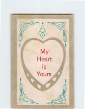 Postcard My Heart is Yours with Heart Flowers Art Print picture