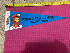 Wallace ID Idaho SOUVENIER PENNANT Banner FLAG World's Silver Capital -SHIP FAST picture