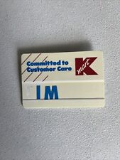 Vintage Kmart Employee Name Tag Badge Committed to Customer Care picture