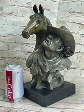 Kamiko  Western Cowboy Horse Rodeo BRONZE Sculpture Figurine Sale Art Deco Deal picture