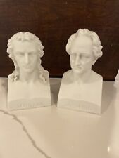 Early 20th Century Parian Bisque  Porcelain Busts of Schiller & Von Goethe picture