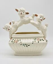 Vintage Ceramic Lamb Planter Baby Nursery Kitsch MCM 1950’s picture