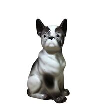 VTG French Bulldog Porcelain Figure 1960's Wrisley's Perfumer Bath Salts Chicago picture