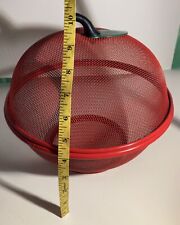 Red Apple Shaped Metal Mesh Fruit Basket  picture