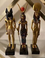 Anubis, Hathor, And Sekhmet Statues Egyptian Gods picture
