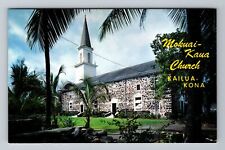 Kailua Kona HI-Hawaii Historic 1837 Mokuai Kaua Church Antique Vintage Postcard picture