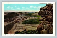 Dale Creek Valley WY-Wyoming, Union Pacific Railroad Tracks Vintage Postcard picture