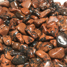 1000g Beautiful Tumbled red Obsidian Crystal bulk polished stone Reiki Healing  picture