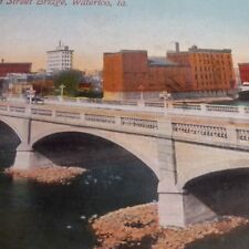 Iowa IA Waterloo Fifth Street Bridge Postcard Old Vintage Card View Vintage PC picture